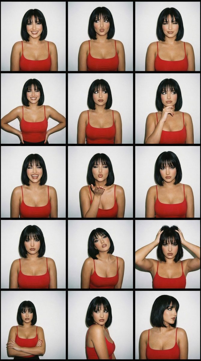 Early 2000s Photobooth Style Contact Sheet