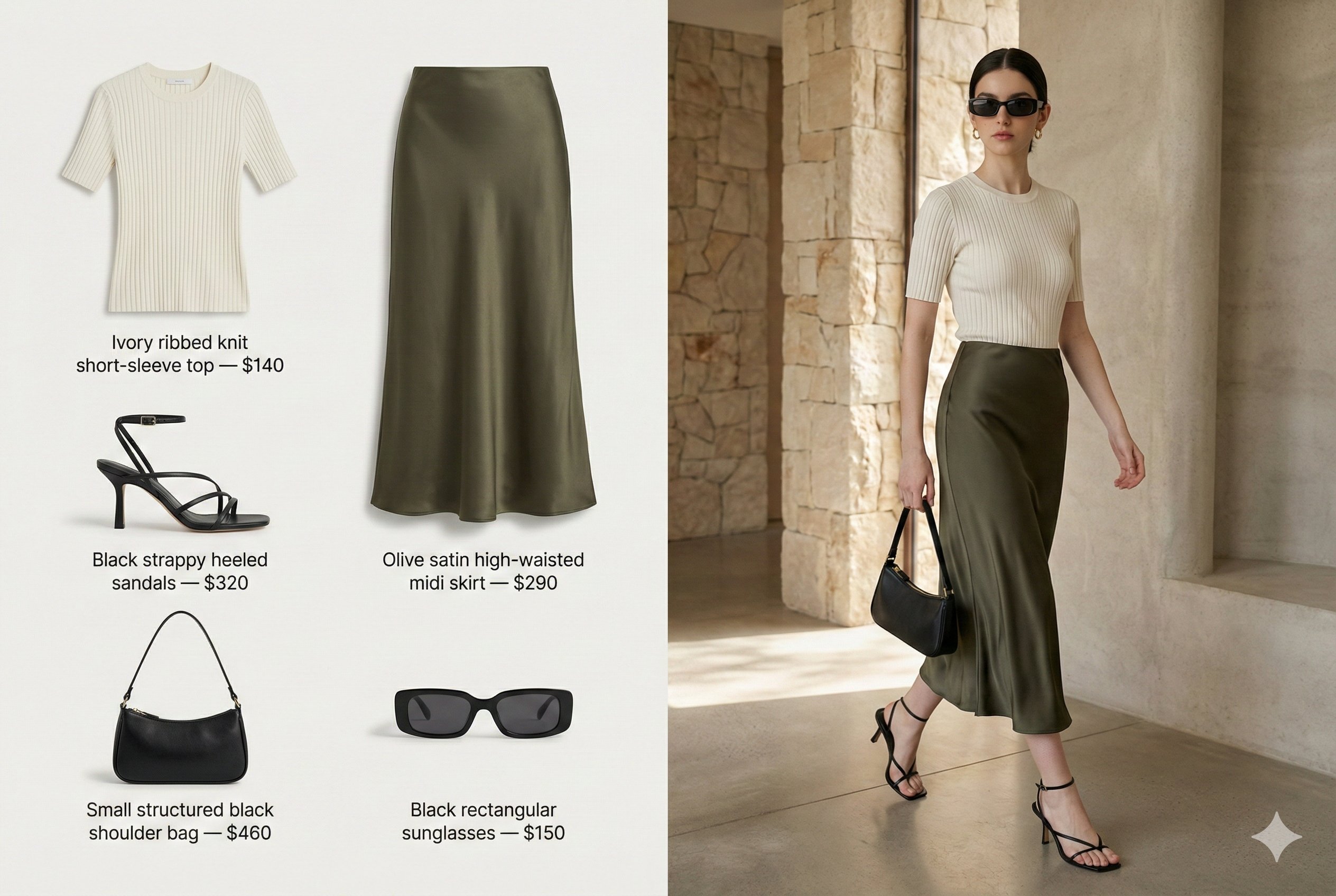 Luxury Fashion Editorial with Split Lookbook Layout
