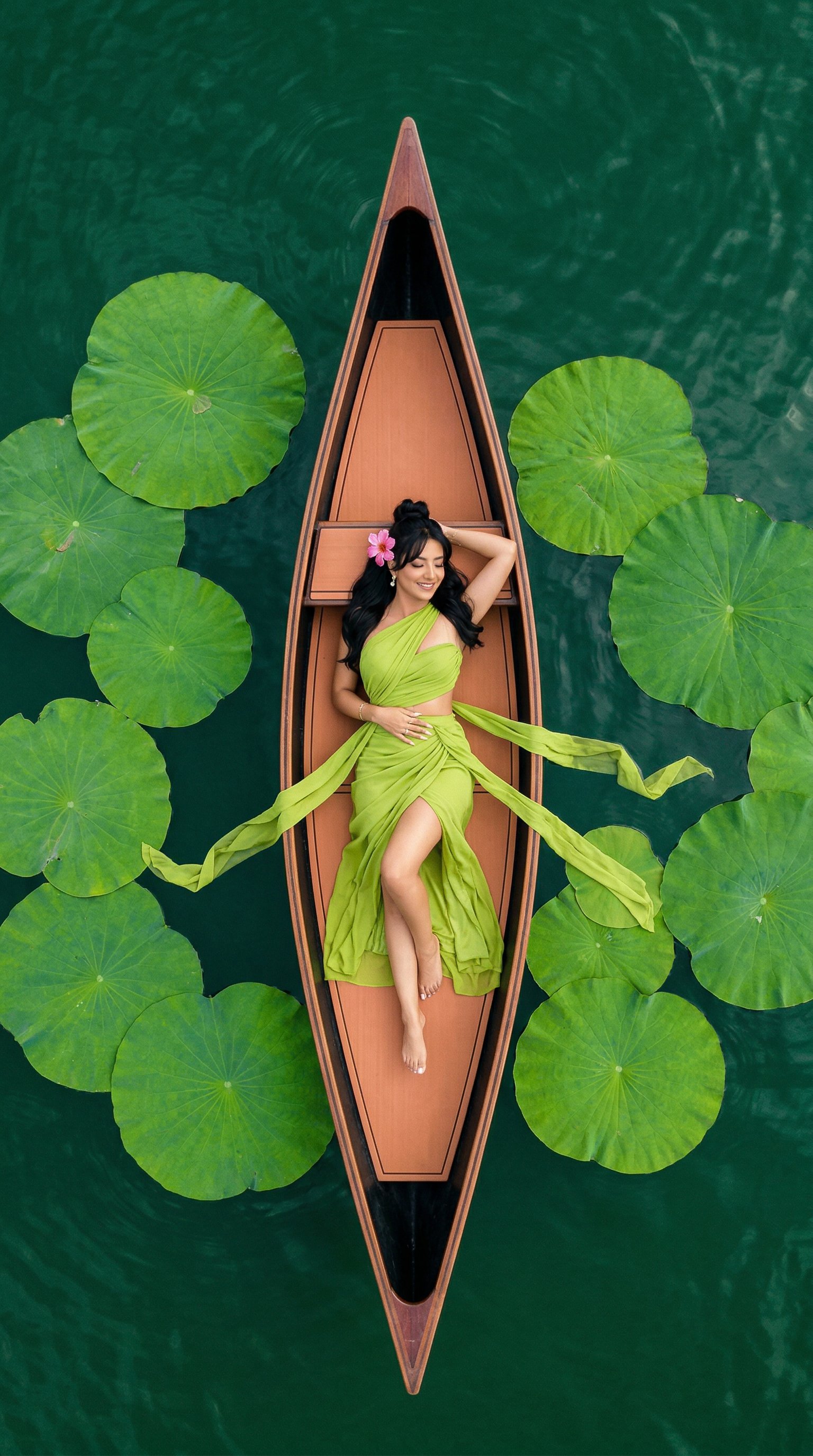 Tropical Lotus Fashion Aerial Photography